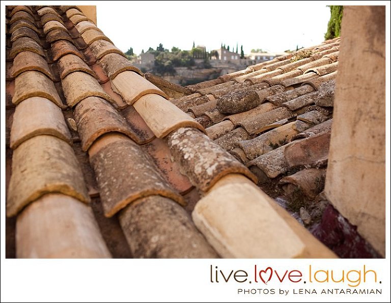 Clay rooftops in france